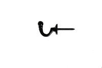 Embrassehaak Sintra zwart middel. Geschikt voor de meeste embrasses die voorzien zijn van ophanglussen of een dunner koord, OP=OP!