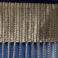 Zilveren koordgordijn met een afmeting van 90x 250 cm