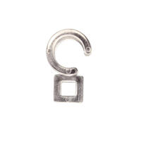 Deze transparante ringclip is 2,3cm hoog en heeft een opening van 1cm