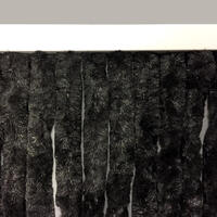 Zwart deurgordijn met een afmeting van 120x240 cm