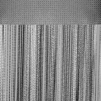 Grijs koordgordijn met een afmeting van 90x250 cm