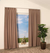 Met Mortstel heb je een kamerhoog overgordijn met een esthetische uitstraling