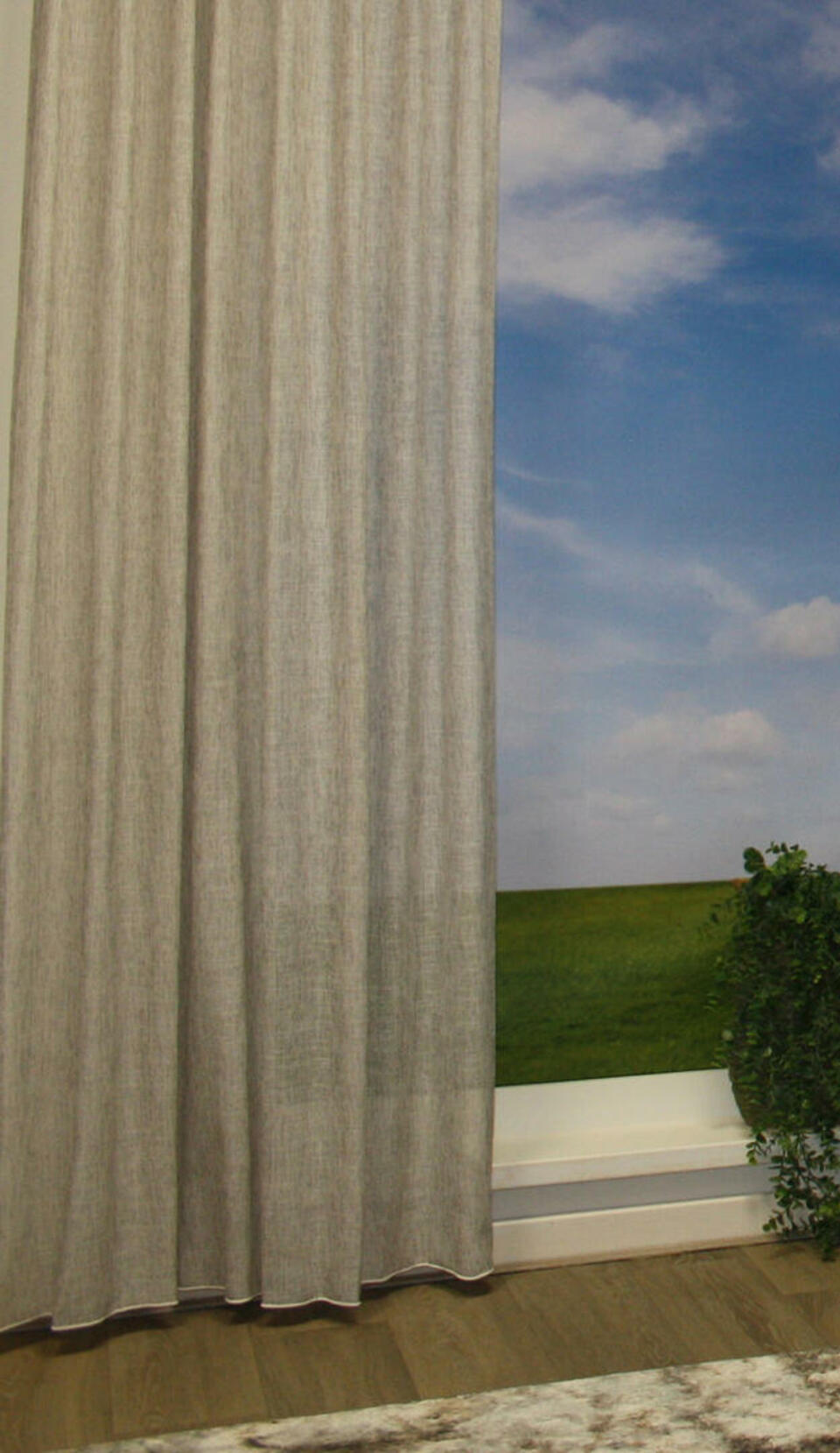 Inbetween Leipzig heeft een grovere en stoere weefstructuur met creme en donkerbruine garens