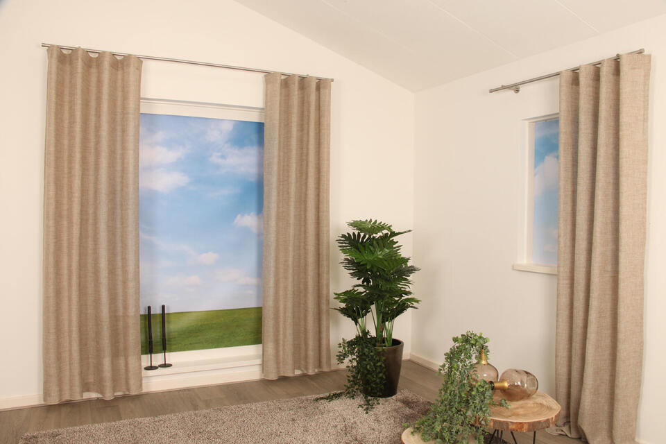 Oban is een prachtige grover geweven kamerhoge inbetween in verschillende gemêleerde garendiktes