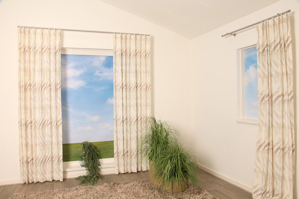 Een sfeervolle printstof met een design dat direct doet denken aan de dampende aroma’s van een verse kop koffie