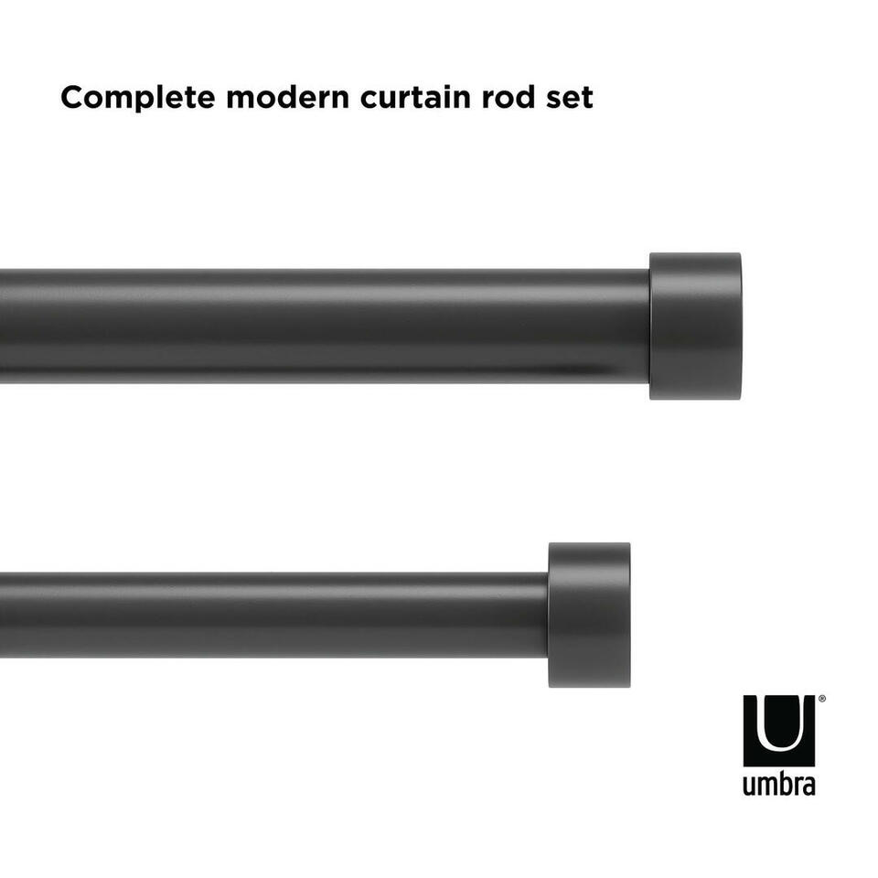 De Cappa gordijnroede van Umbra heeft een metalen finish waardoor deze modern en klassiek oogt