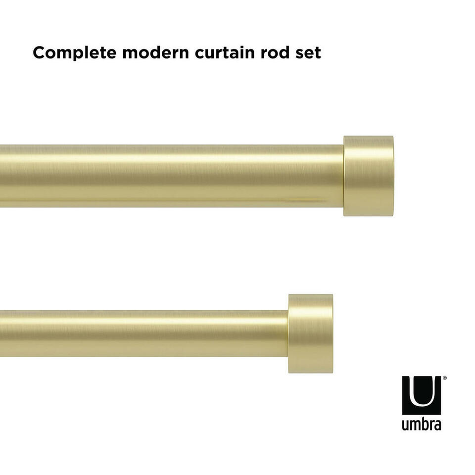 De Cappa gordijnroede van Umbra heeft een metalen finish waardoor deze modern en klassiek oogt