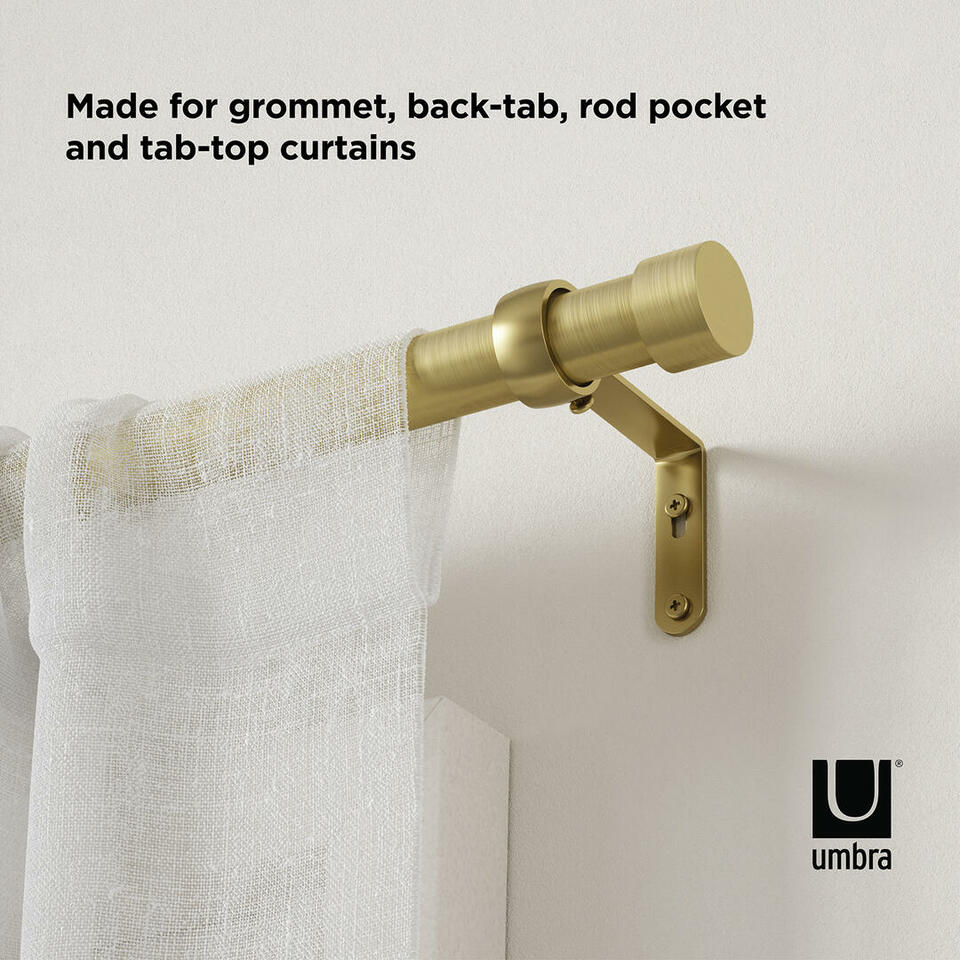 De Cappa gordijnroede van Umbra is super stylish en met de metalen finish oogt deze modern en klassiek tegelijk
