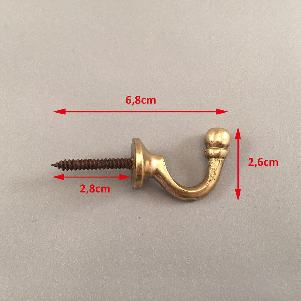 Middelgrote messingkleurige embrassehaak