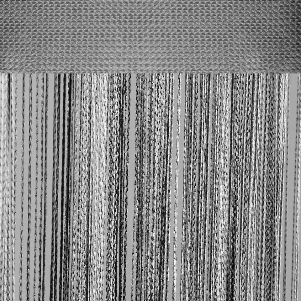 Grijs koordgordijn met een afmeting van 90x250 cm